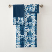 Nautical Ship and Ocean Pattern No5 Bad Handdoek (Insitu)