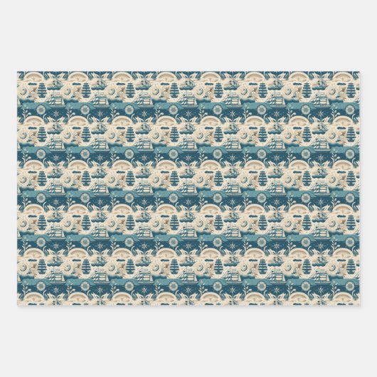 Nautical Ship and Ocean Thmed Patroon No10 Inpakpapier Vel (Voorkant 3)