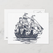 Nautical Ship Briefkaart (Voorkant / Achterkant)
