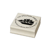 Nautical Ship Creëer Uw eigen retouradres Rubberstempel (Stempel)