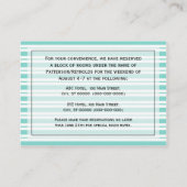 Nautical Ship Lt Blue Wht Stripe #2 accommodatie Informatiekaartje (Achterkant)