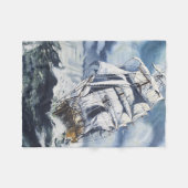 Nautical Ship on the Zee Fleece Deken (Voorkant (Horizontaal))