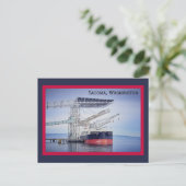 Nautical Ship Tacoma Washington Briefkaart (Staand voorkant)