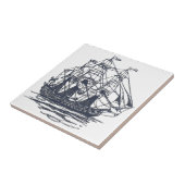 Nautical Ship Tile Tegeltje (Zijkant)