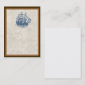 Nautical Ship Treasure Map Visitekaartje (Voorkant / Achterkant)