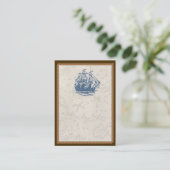 Nautical Ship Treasure Map Visitekaartje (Staand voorkant)