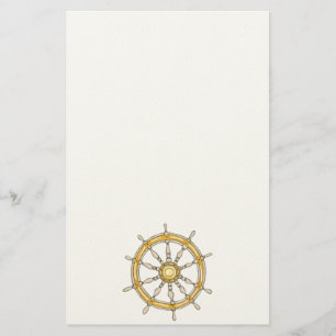 Nautical Ship Wheel 1 Stationery Briefpapier