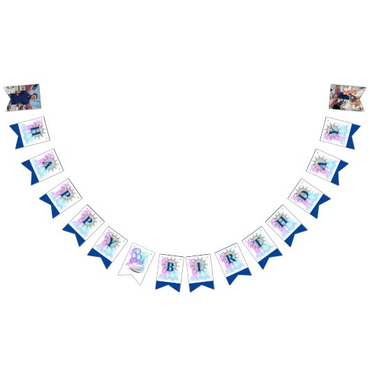 Nautical (Ship Wheel) Birthday Bunting Flags Vlaggetjes (Alle)