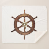 Nautical  Ship Wheel Helm  Sherpa Deken (Voorkant (horizontaal))