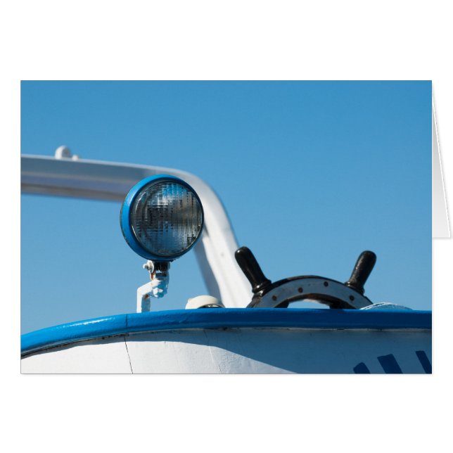 Nautical ship wheel sailboat (Devant horizontal)