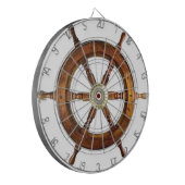Nautical Ship Wheel Wooden Helm Dart Board Dartbord (Voorkant Links)