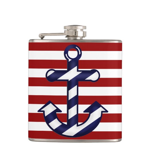 Nautical Ship's Anchor Flask Heupfles (Voorkant)
