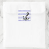 Nautical Ship's Anchor Vierkante Sticker (Tas)