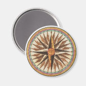 Nautical  Ship's Compass Navigator Sailing Magneet (Voorkant / Achterkant)