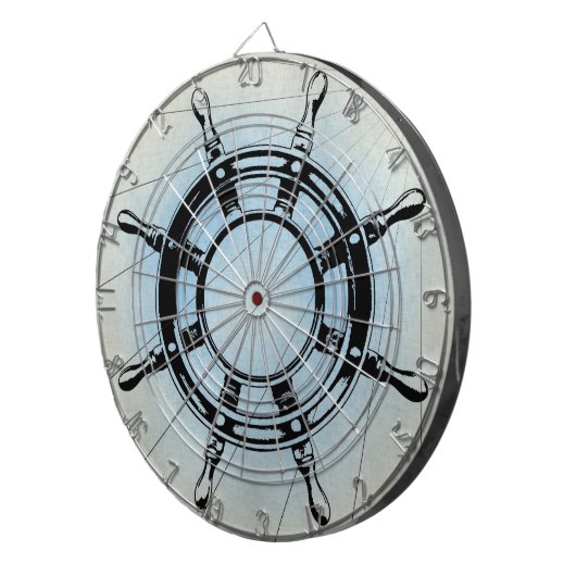 Nautical Ship's Wheel for Navigation Dartbord (Voorkant Rechts)