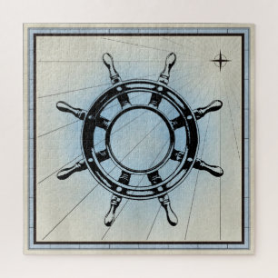 Nautical Ship's Wheel for Navigation Legpuzzel
