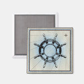 Nautical Ship's Wheel for Navigation Magneet (Voorkant / Achterkant)