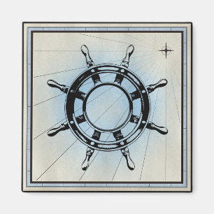  Nautical Ship's Wheel for Navigation Magneet