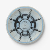  Nautical Ship's Wheel for Navigation Papieren Bordje (Voorkant)