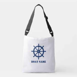 Nautical Ships Wheel Helm Crossbody Tas