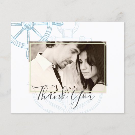 Nautical Ships Wheel Wedding Flyer (Voorkant)