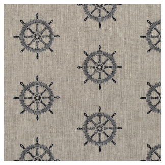 Nautical Ships Wheel | weefsel Stof