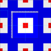 Nautical Sign Code Flags Letter W "Whiskey" Stof (Delen)