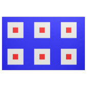 Nautical Sign Code Flags Letter W "Whiskey" Stof (Fat Quarter)