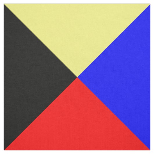 Nautical Sign Code Flags Letter Z "Zulu" Stof (Swatch)