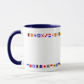 Nautical Signal Flag A to Z grenst met knevels Mok (Links)
