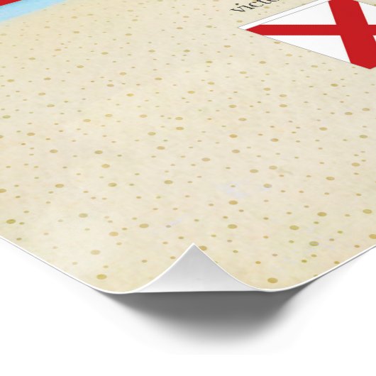 Nautical Signal Flag Alphabet and Beach Perfect Poster (Hoek)