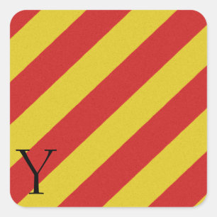Nautical Signal Flag Alphabet Sticker Y