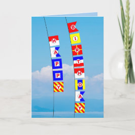 Nautical Signal Flag Happy Birthday Greeting Kaart