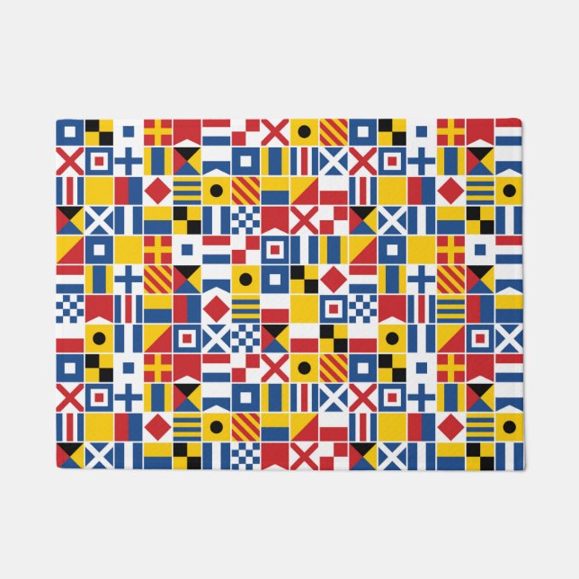 Nautical Signal Flagtern Deurmat (Voorkant)