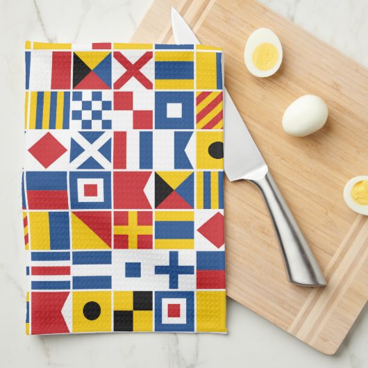 Nautical Signal Flagtern Theedoek (Quarter Fold)