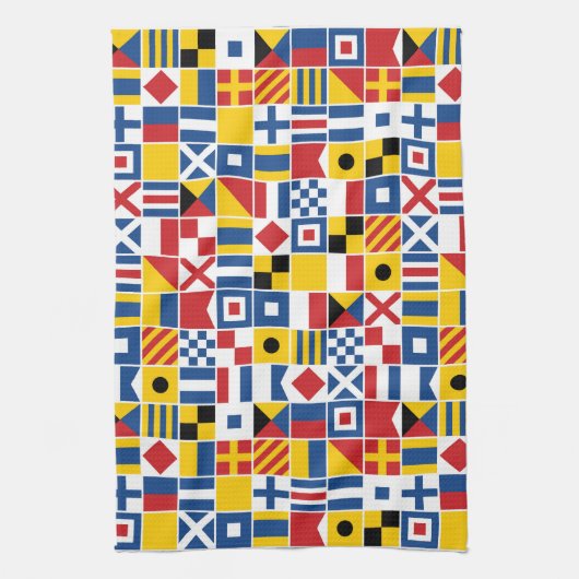 Nautical Signal Flagtern Theedoek (Verticaal)