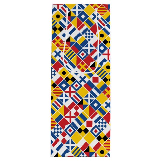 Nautical Signal Flagtern Wijn Cadeautas (Voorkant)