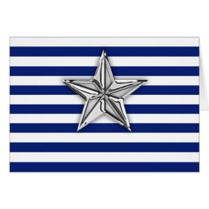 Nautical Silver Star op Stripes