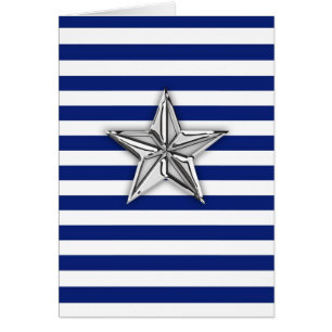Nautical Silver Star op Stripes