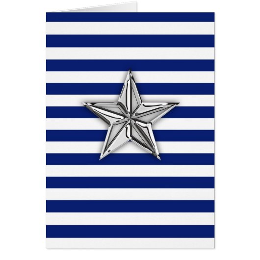 Nautical Silver Star op Stripes (Voorkant)