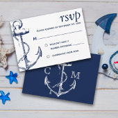 Nautical Sketch Anchor | RSVP Kaart