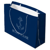 Nautical Spirit Anchor Navy Blue Groot Cadeauzakje (Achterkant Gekanteld)