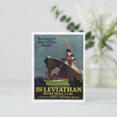 Nautical SS Leviathan Cruise Briefkaart (Staand voorkant)