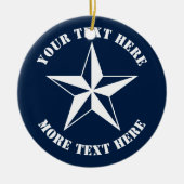 Nautical star custom Christmas ornament for sailor (Voorkant)