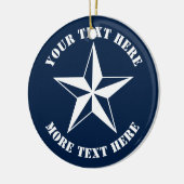 Nautical star custom Christmas ornament for sailor (Links)