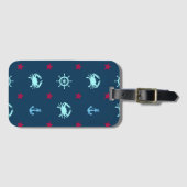 Nautical Star Pattern Bagagelabel (Voorkant (horizontaal))
