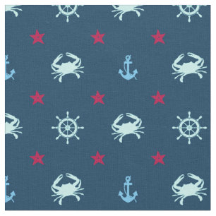 Nautical Star Pattern Stof