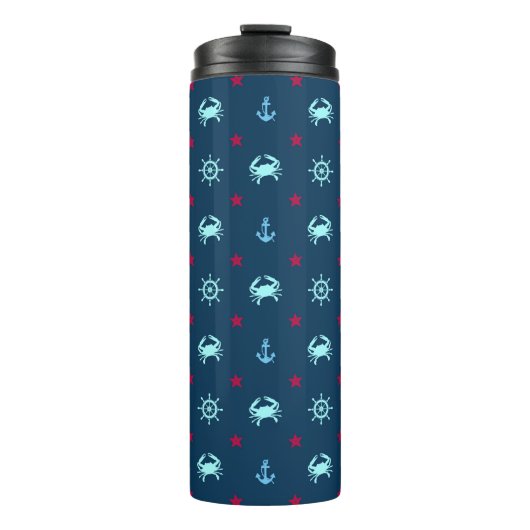 Nautical Star Pattern Thermosbeker (Voorkant)