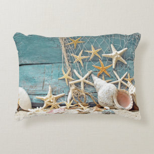 Nautical Starfish and Fisherman Net Decoratief Kussen