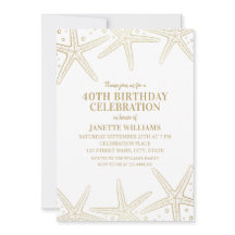 Nautical Starfish Beach Adult 40th Birthday Party